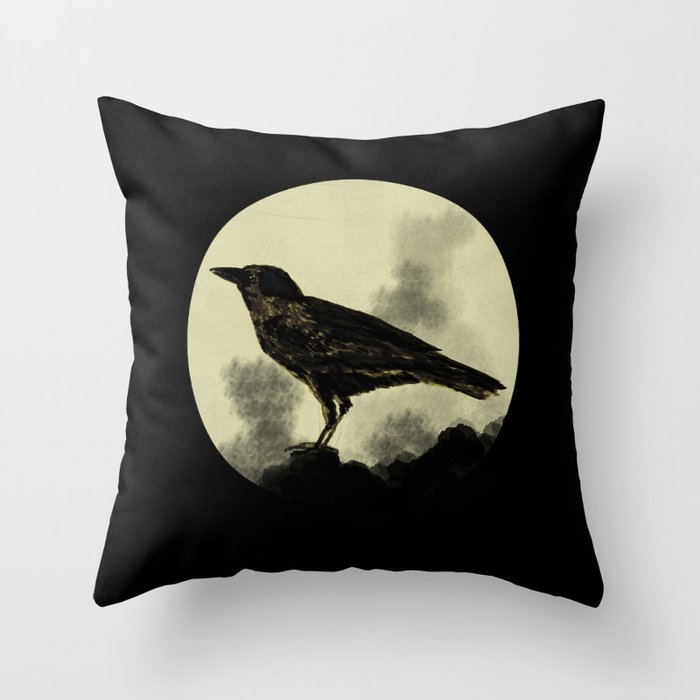 Crow Throw Pillow