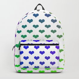 Diagonal rainbow hearts Backpack