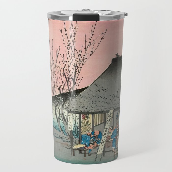 Utagawa Hiroshige 歌川広重 Mariko Station Tea Shop (meibutsu chamise, 名物茶店) Travel Mug