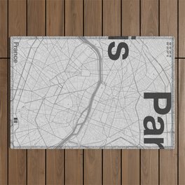 Paris - Minimal map Outdoor Rug