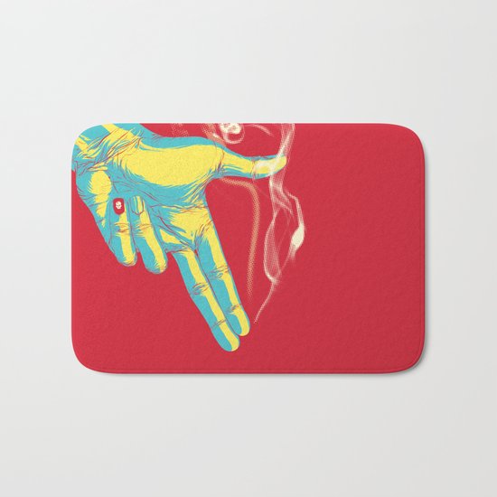 Rock, Paper, Scissors... Gun Always Wins Bath Mat
