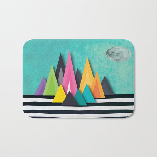 Prison Stripe Mountains Bath Mat
