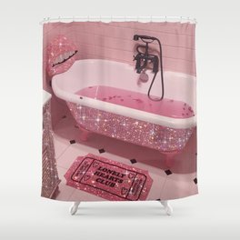 MAGIC BATHROOM | pink | pastel | shower | aesthetic | meme | funny | girly | positive | glitter  Shower Curtain