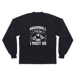 Broomball Stick Game Ball Player Long Sleeve T-shirt