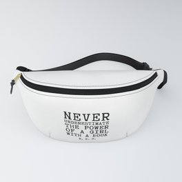Never Underestimate The Power of a Girl With a Book, Ruth Bader Ginsburg  Fanny Pack