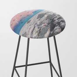Glitter and Shimmer Cloud Aesthetic Bar Stool