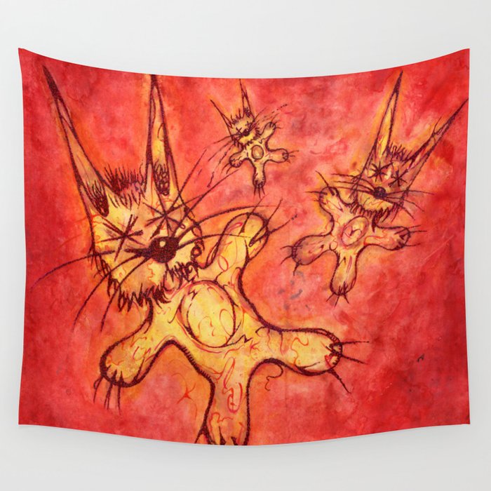 Record Cover for some Jazzed Rabbits Wall Tapestry