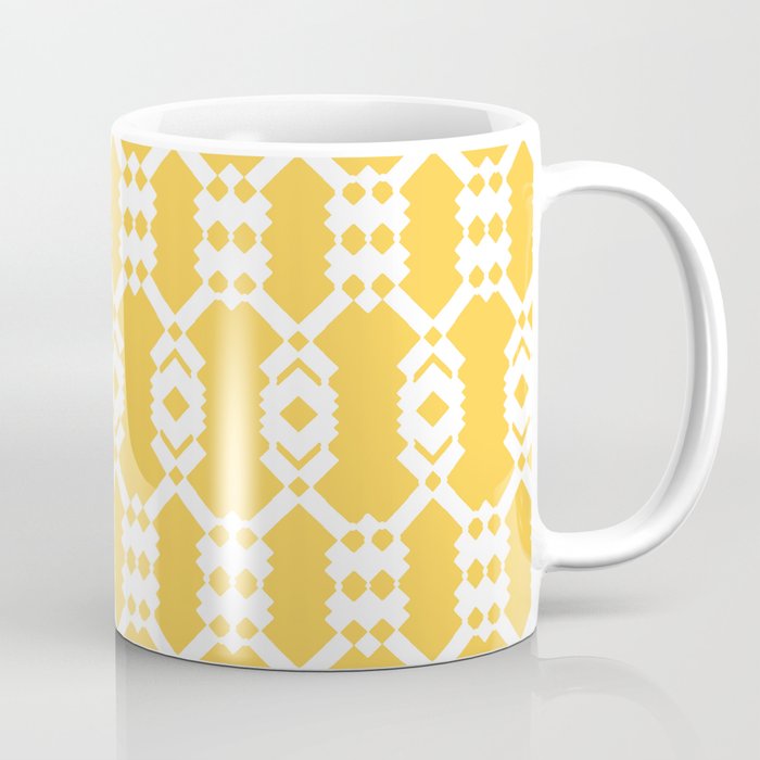 Yellow Trellis Pattern Coffee Mug by Sheila Wenzel Ganny | Society6
