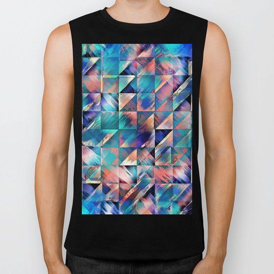 Textural Reflections of Turquoise Biker Tank
