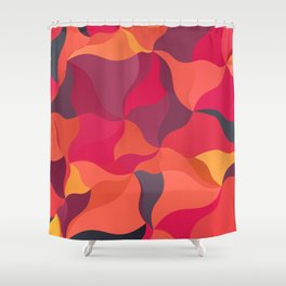 Red Leaves Pattern Design Shower Curtain