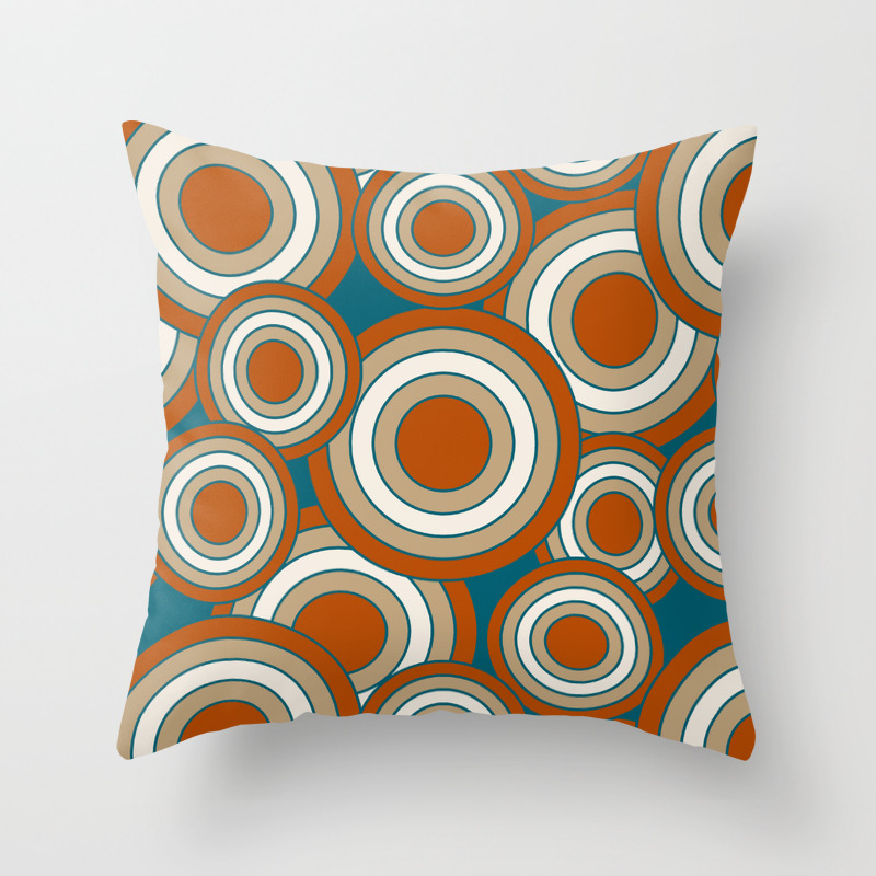 orange and tan throw pillows