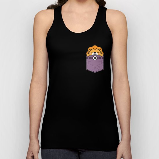 Pocket Lion Unisex Tank Top