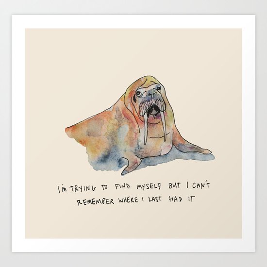 Trying to Find Myself Art Print