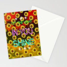 Light Shine Sunflower in sky  Stationery Cards