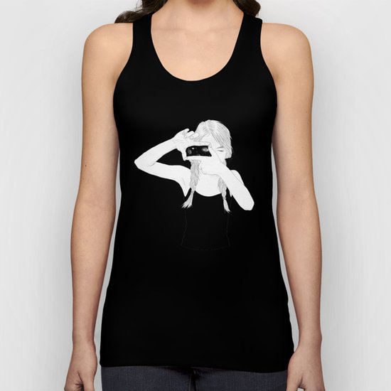 Universe in her eyes Unisex Tank Top