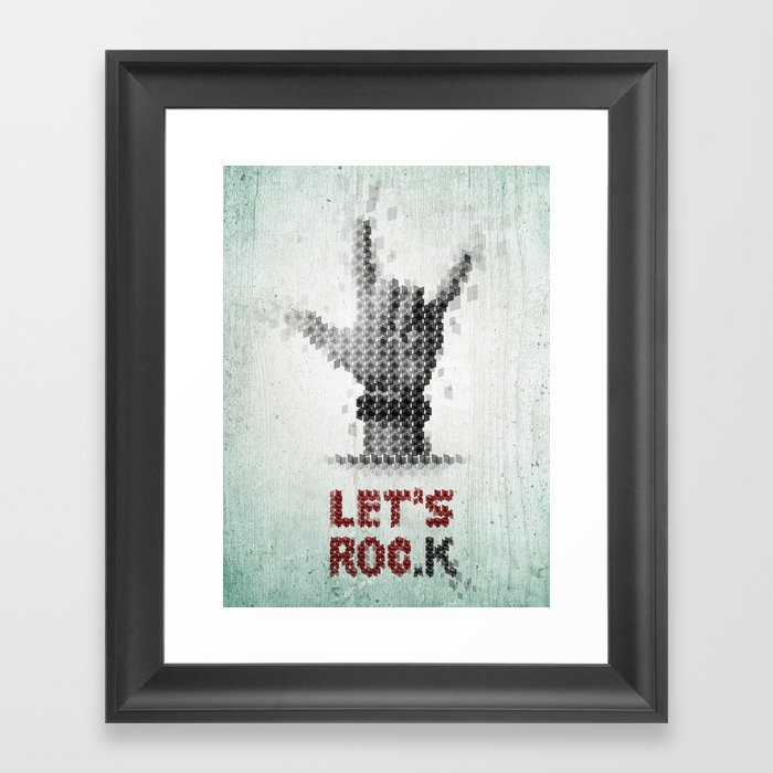 Let's ROCK Framed Art Print