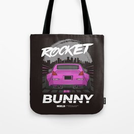 Rocket Bunny Sport Car Illustration Tote Bag