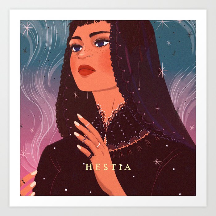 Greek Mythology Hestia Art Print By Mohtz Society6