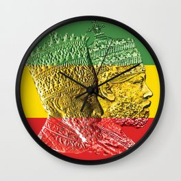 Haile Selassie King Menelik Wall Clock | Rastafari, Ethiopia, Kings, Africa, Rastafarian, Kingmenelik, Rasta, Reggae, Jah, Jamaica 