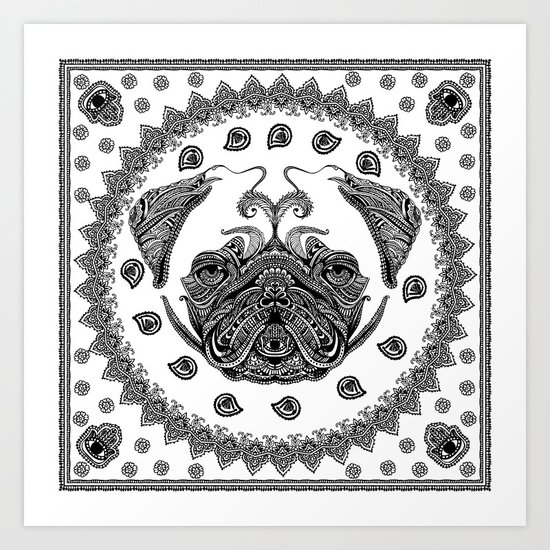 Henna of Pugly Art Print