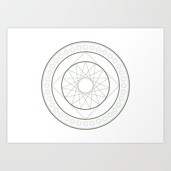 Anime Magic Circle 4 Art Print