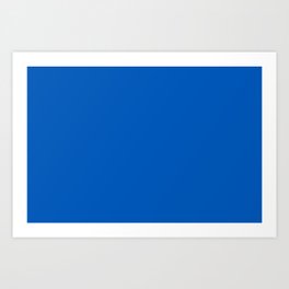 Azure Blue Solid Color Ukraine Flag Color 100 Percent Commission Donated To IRC Read Bio Art Print