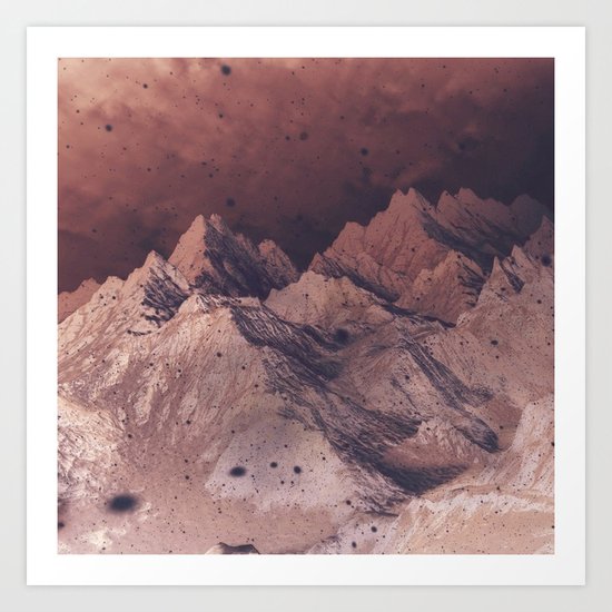 Romantic Mountains Art Print