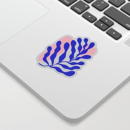 Blue Matisse Ferns Sticker