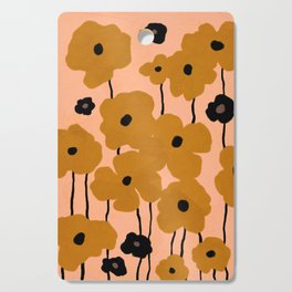 Abstract pastel wild blossoms  Cutting Board