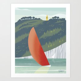 Sailing by the Coast (2022) Art Print
