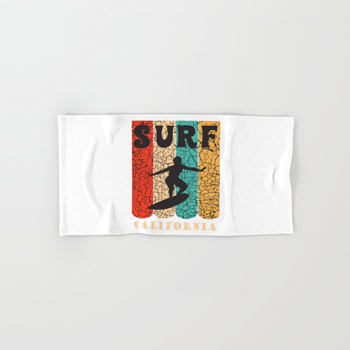 Surf California Colorful Design Hand & Bath Towel