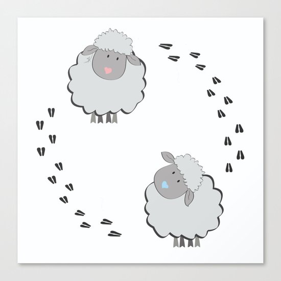 Cute Couple Canvas Print