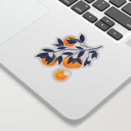 Mediterranean orange branch Sticker