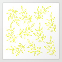 Yellow Leaves in Fall Art Print