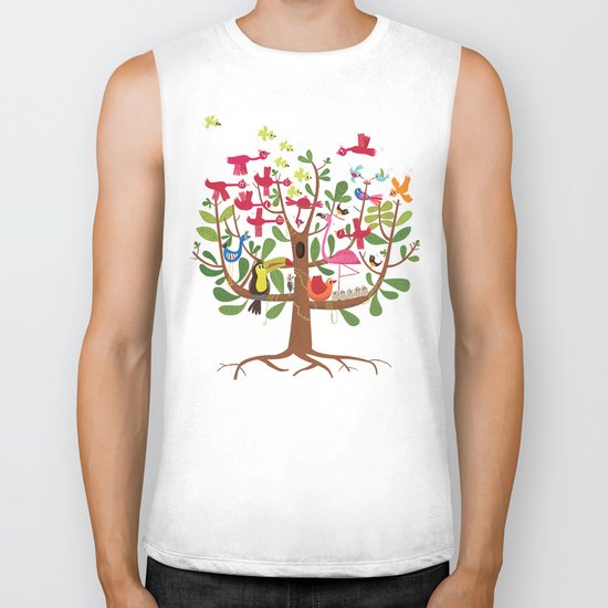 summer tree Biker Tank