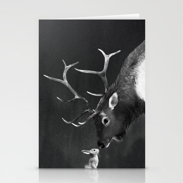 Elk and Rabbit Stationery Cards