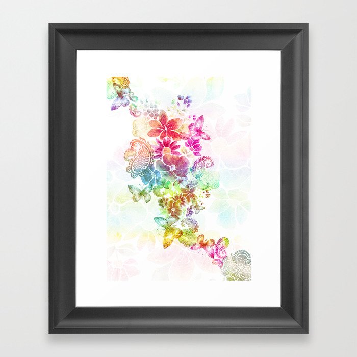 paisley flutter Framed Art Print