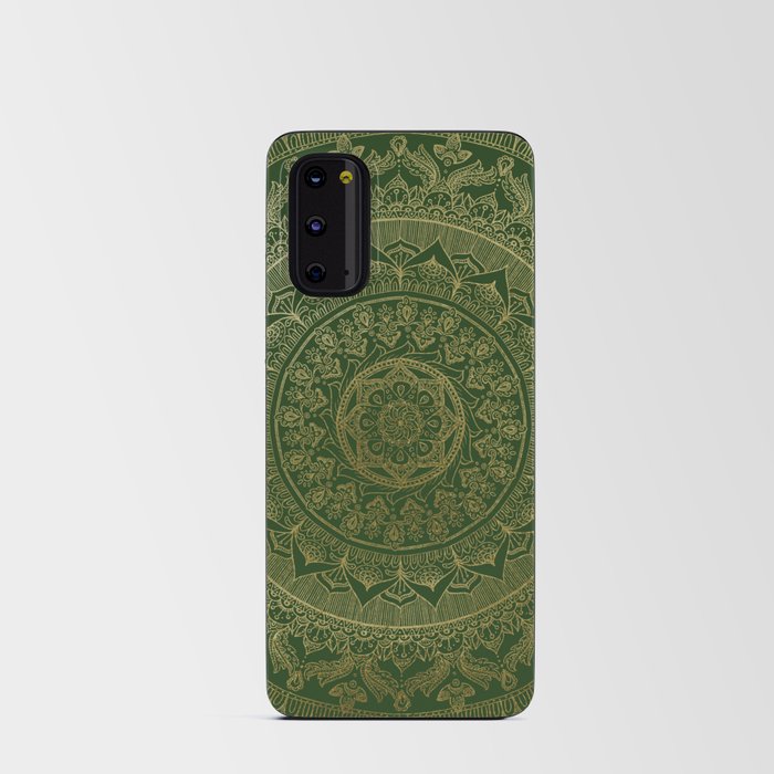 Mandala Royal - Green and Gold Android Card Case