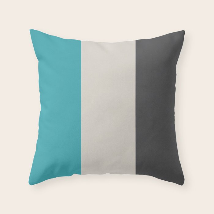 Nautical Flag Letter T Charcoal Black Sea Turquoise Cream