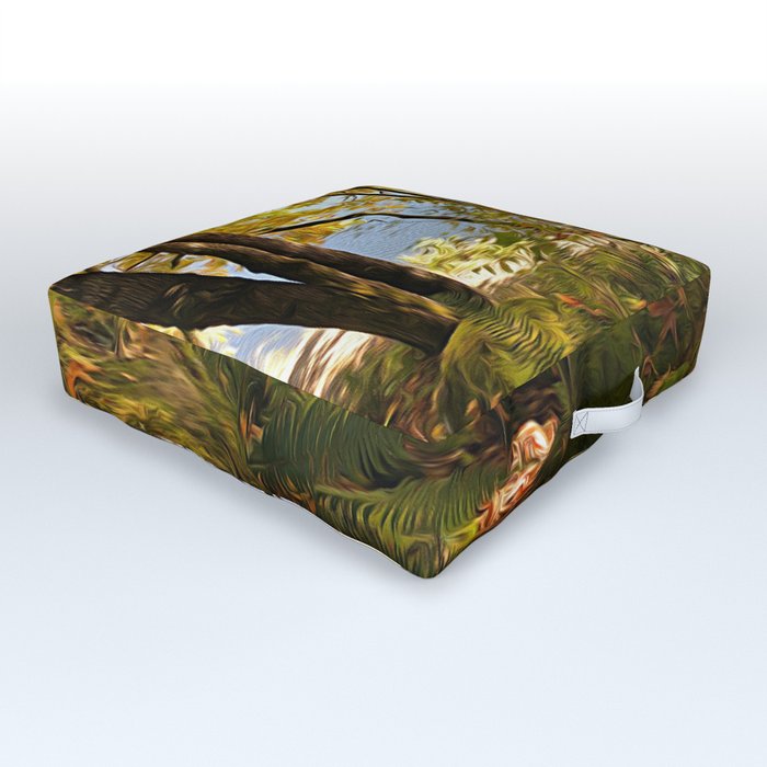 Imagine That No3- abstract landscape Outdoor Floor Cushion