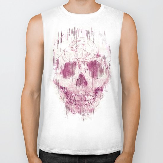 skeleton head Biker Tank