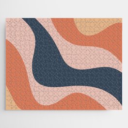 Colorful abstract waves design Jigsaw Puzzle