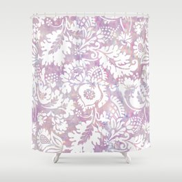 Lilac Boho Floral Shower Curtain