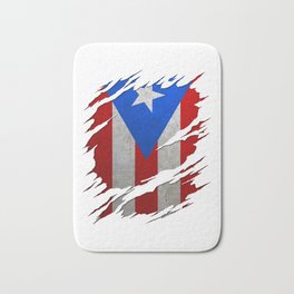 Puerto Rico Flag Ripped Reveal Bath Mat | Rippedreveal, Ripped, Peurtoricanflag, Graphicdesign, Puertoricoflag, Peurtorican, Reveal, Puertorico 