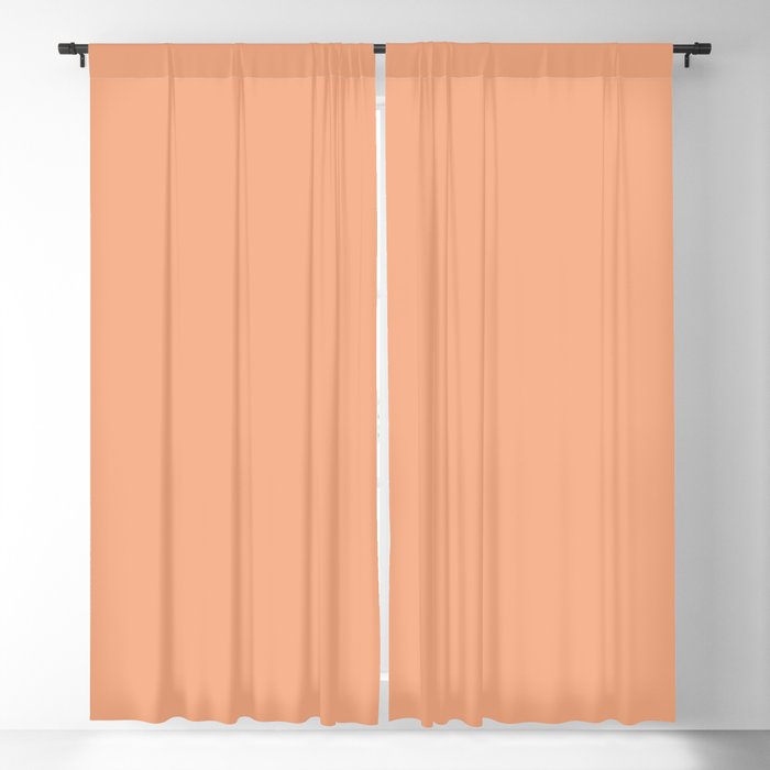 Colors of Autumn Light Apricot Orange Single Solid Color - Accent Shade / Hue / All One Colour Blackout Curtain