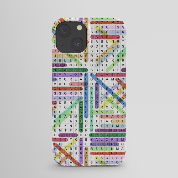 Vintage Word Search iPhone Case