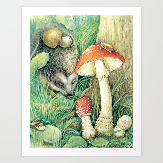 Mushrooms Art Print