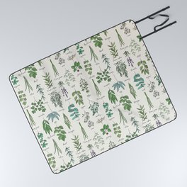 Herbs Collection Pattern Picnic Blanket