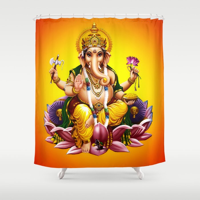 Hindu Ganesha 2 Shower Curtain