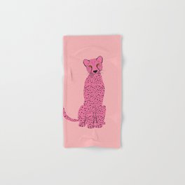 Preppy Aesthetic - Cute Pink Cheetah Hand & Bath Towel